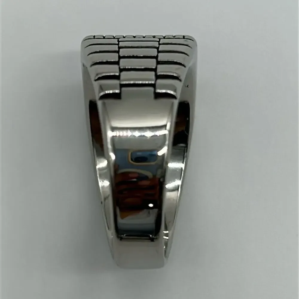 Black Stone Handmade Men’s Ring – Size 12.5 – Stainless Steel – NWT